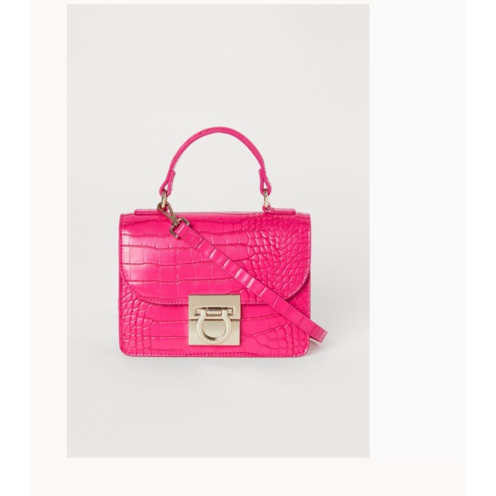 H&M Small Shoulder Bag Neon Pink